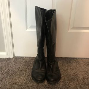 Franco Sarto black leather riding boots